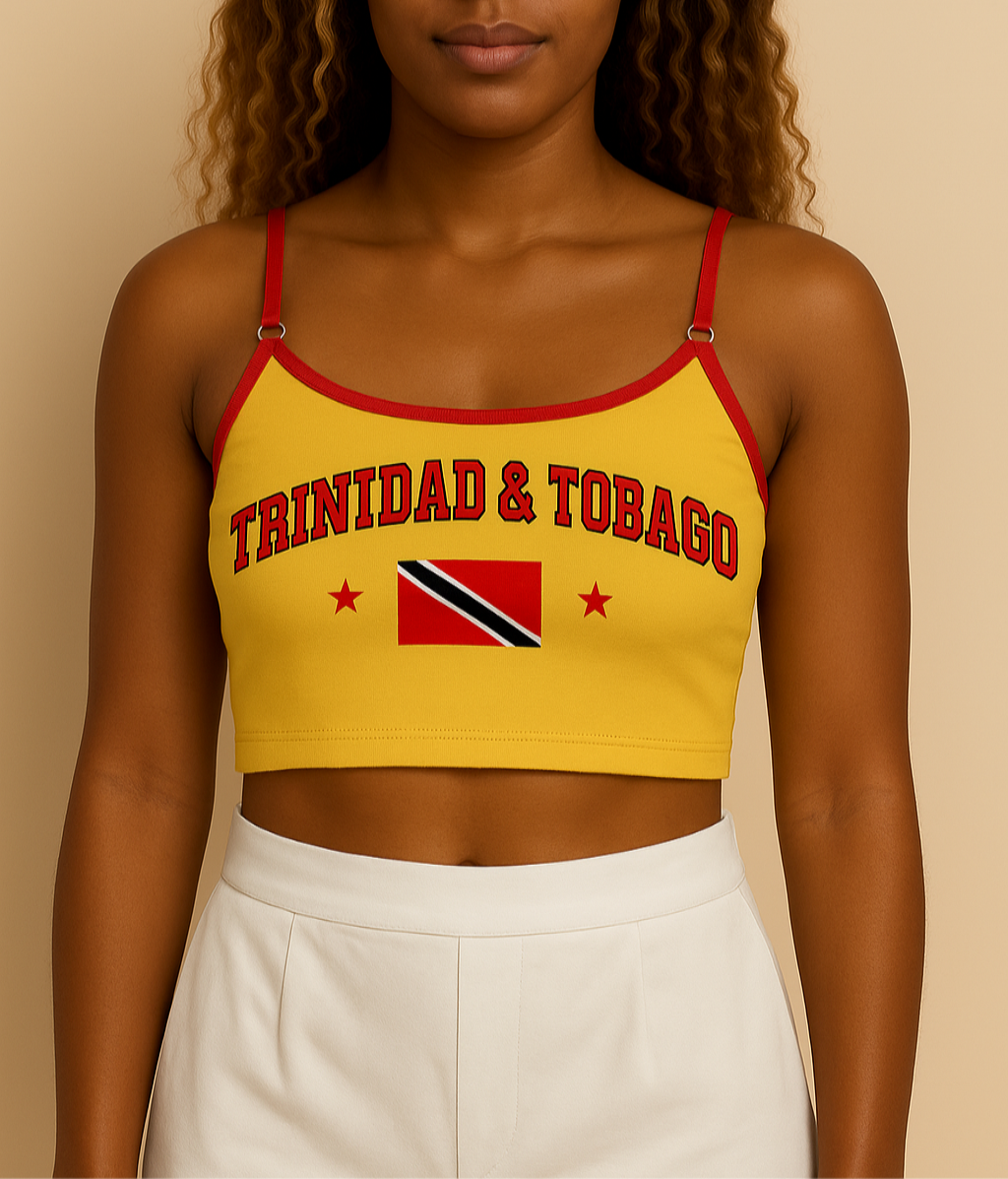 Trinidad and Tobago crop top for women Caribbean fashion shirt


