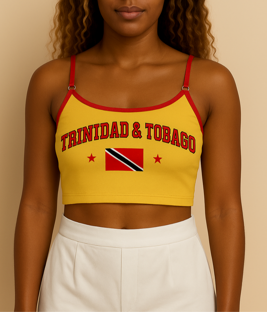Trinidad and Tobago crop top for women Caribbean fashion shirt


